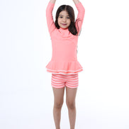 Guava Pink Long Sleeve Swim Set