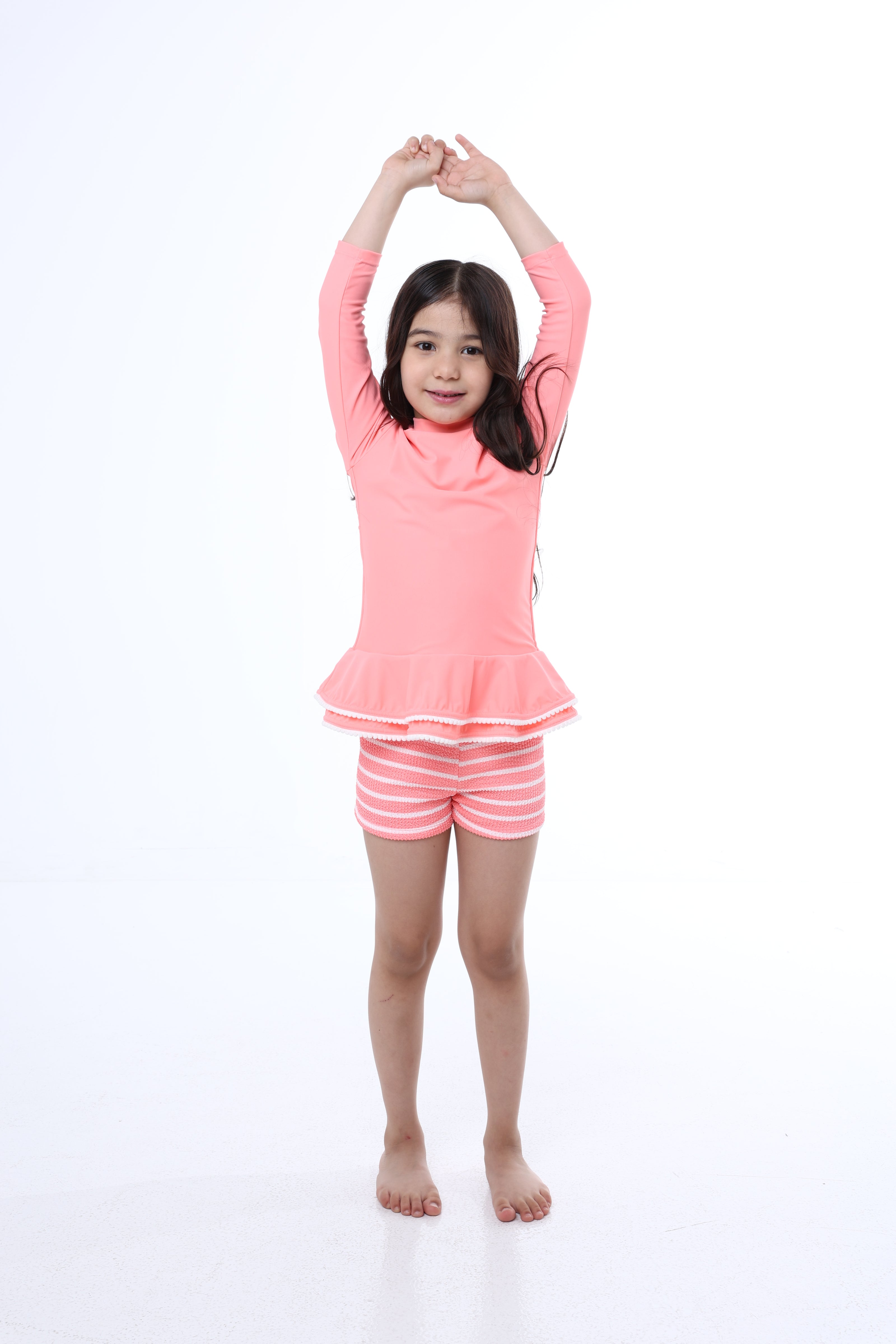 Guava Pink Long Sleeve Swim Set
