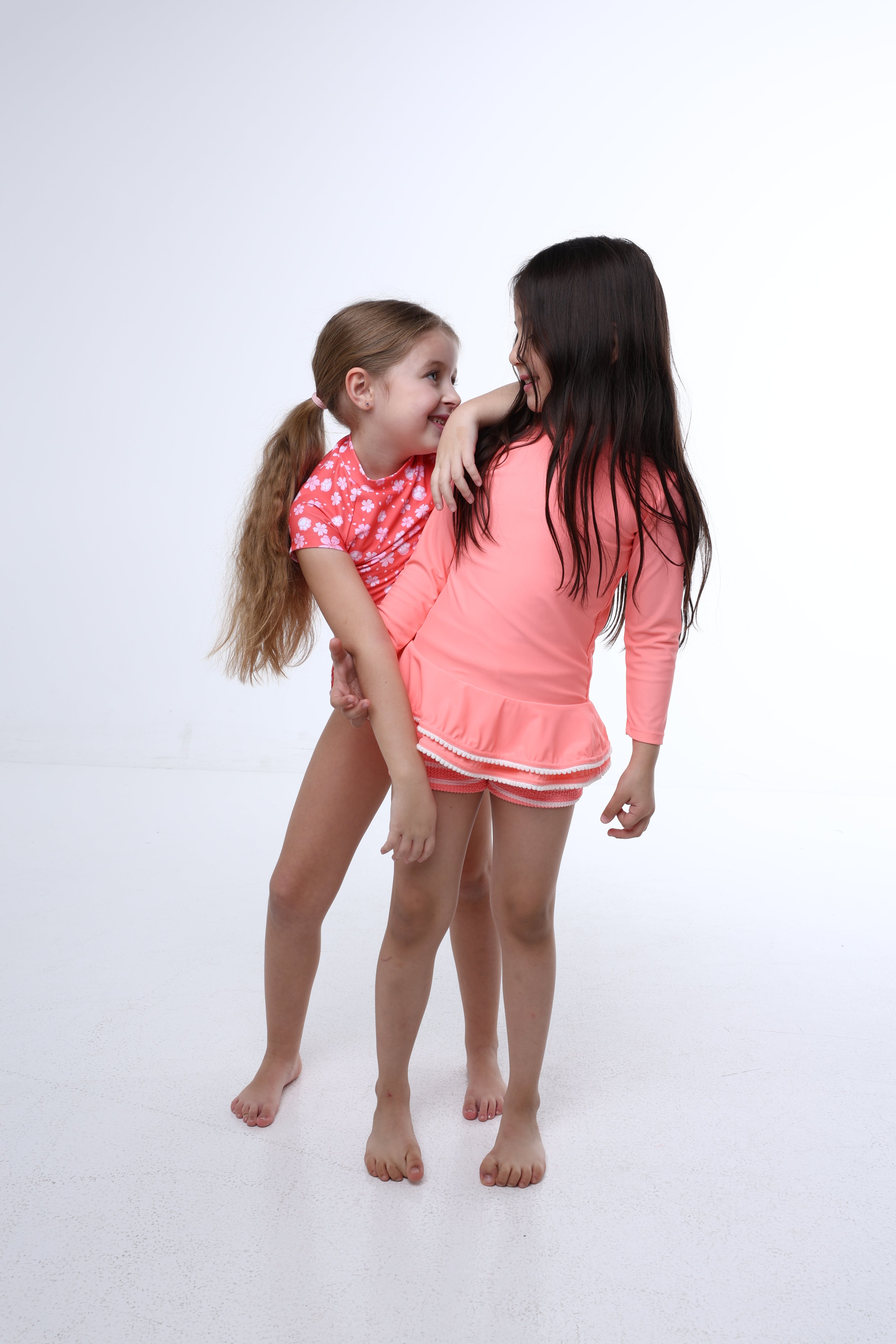 Guava Pink Long Sleeve Swim Set