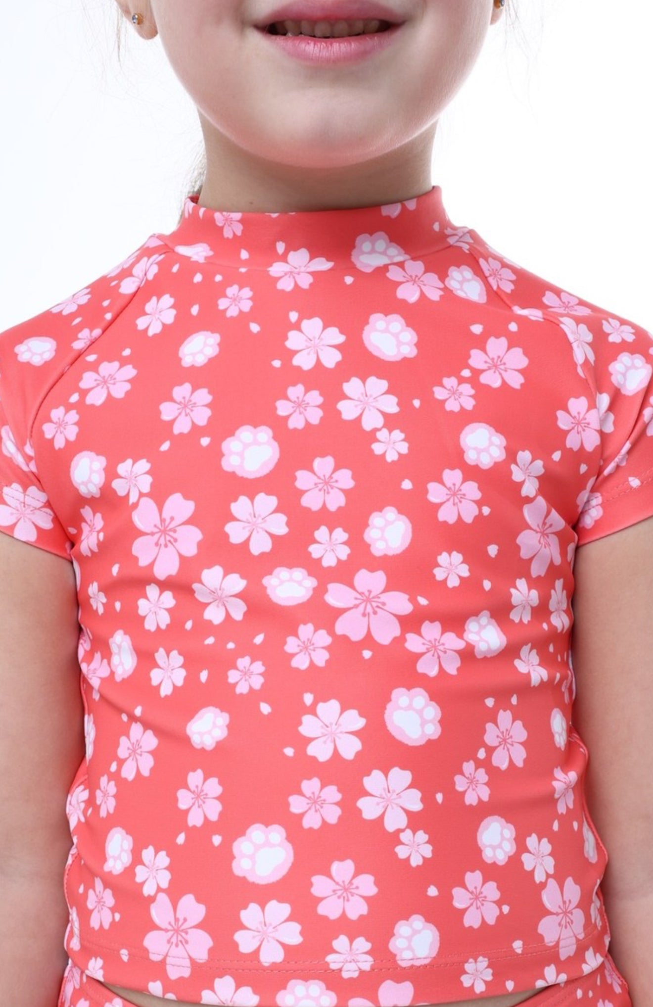 Paws in Bloom Tankini -girls two piece swimsuit