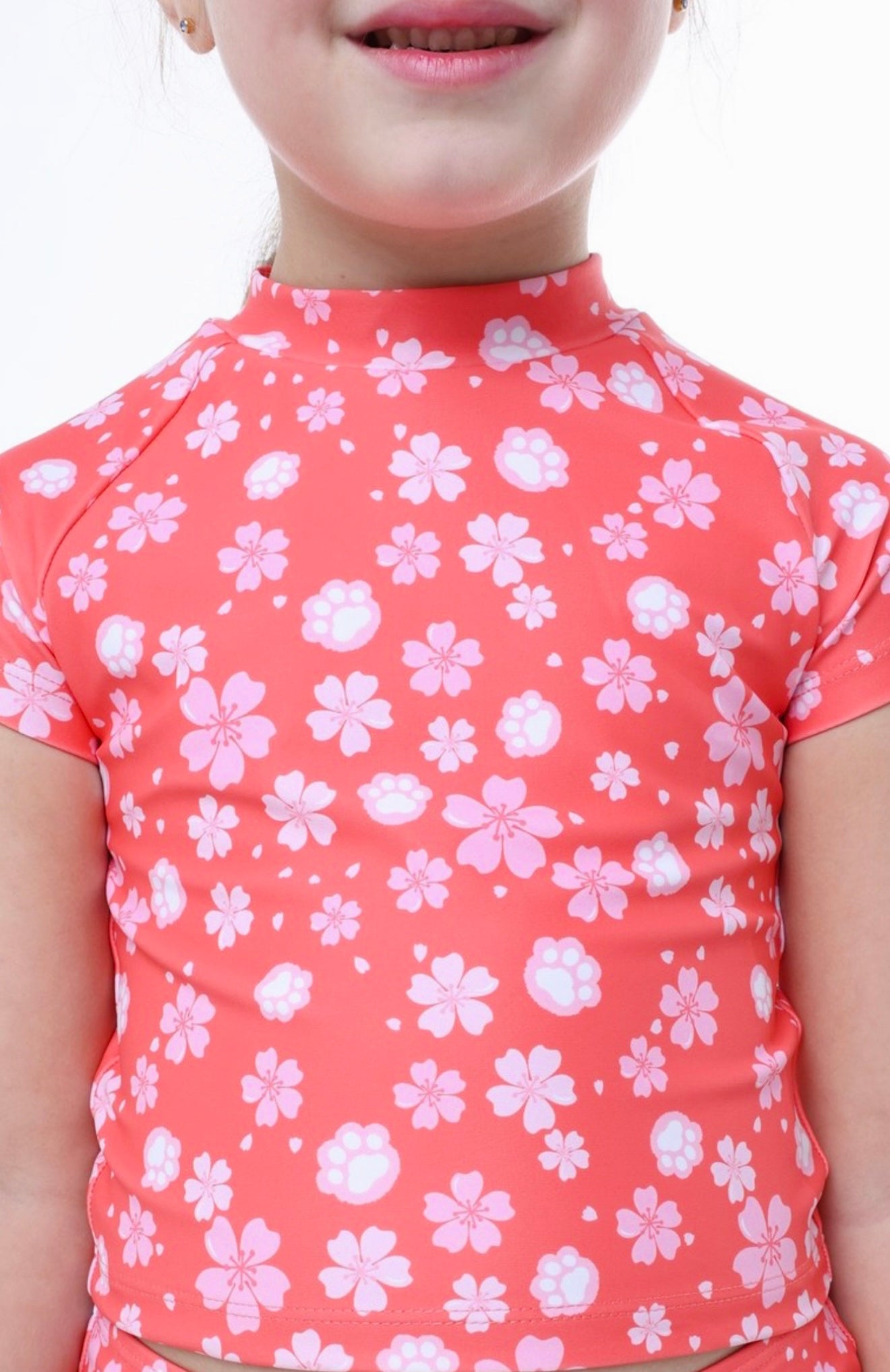Paws in Bloom Tankini -girls two piece swimsuit
