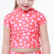 Paws in Bloom Tankini -girls two piece swimsuit