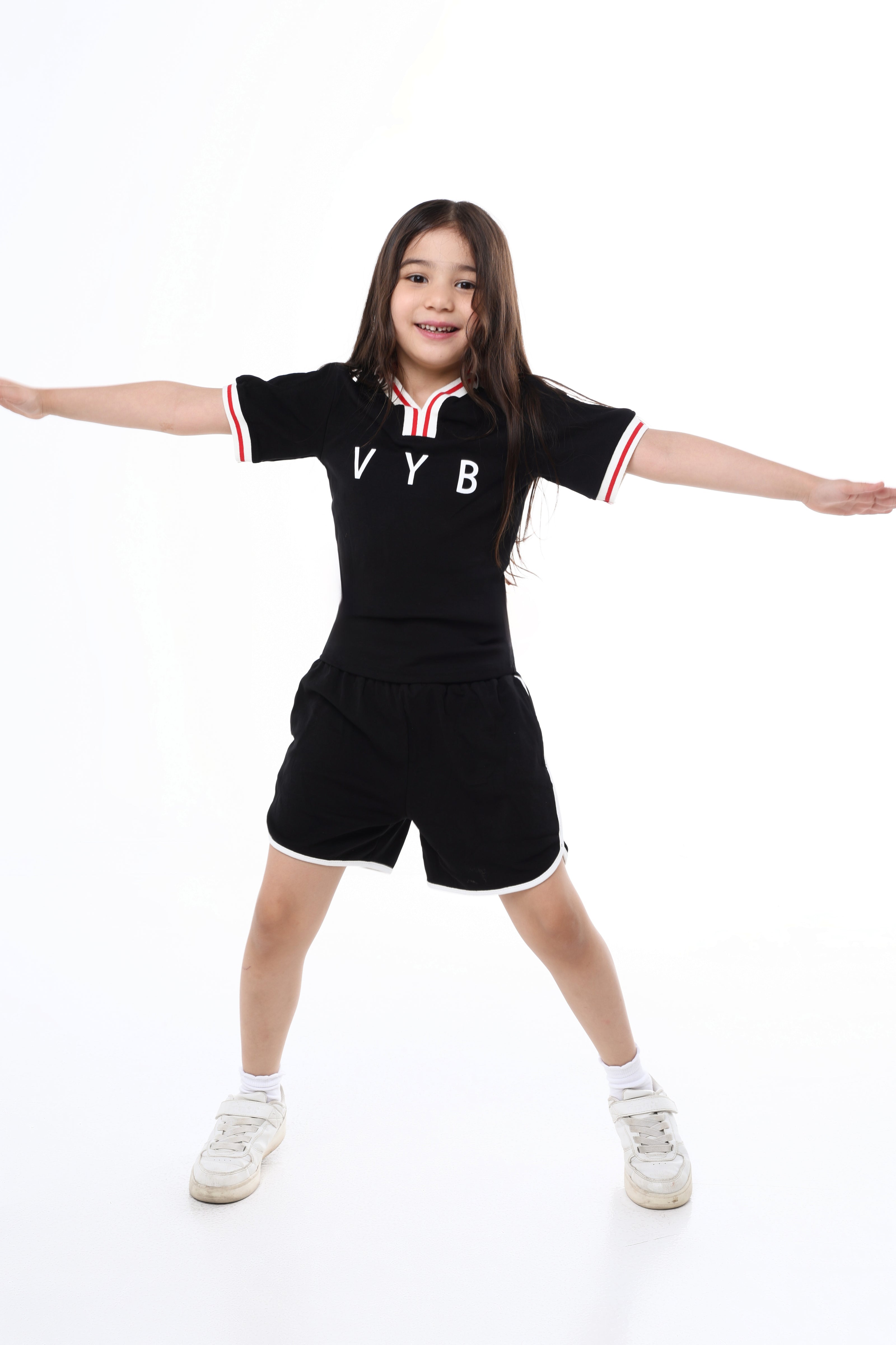 Retro Active Top & Short Set in Midnight Sprint 🖤 