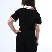 Retro Active Top & Short Set in Midnight Sprint 🖤 