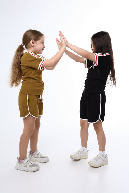 Retro Active Top & Short Set in Caramel Kick 🤎 