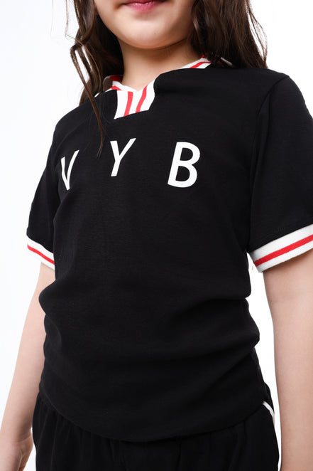 Retro Active Top & Short Set in Midnight Sprint 🖤 